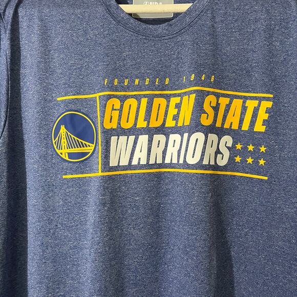 Golden State Warriors Mens T-Shirt XL Blue NBA Basketball Sports Streetwear NWT - Picture 3 of 8